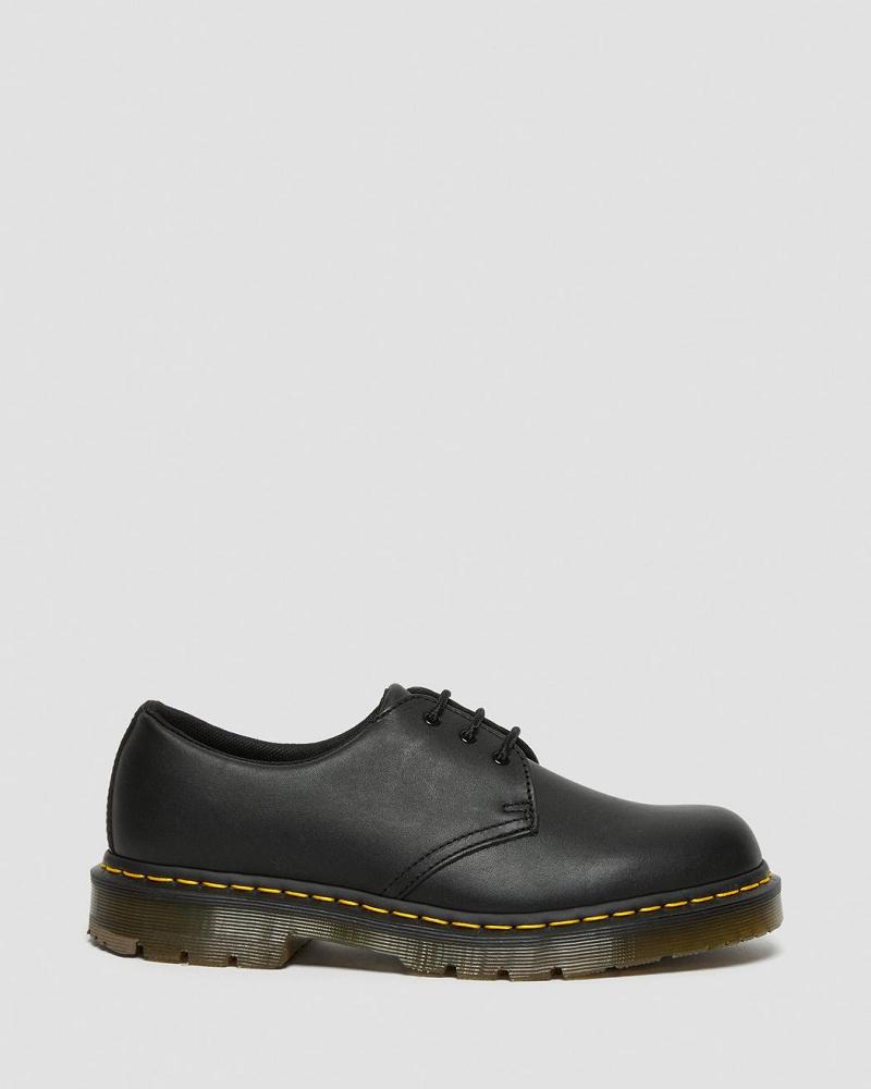 Men's Dr Martens 1461 Slip Resistant Leather Work Shoes Black | AU 654OKI